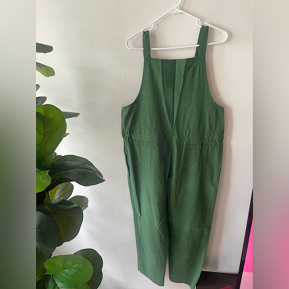 NWOT Zanzea Collection Green Overalls with Adjustable Straps Women’s Size Medium - Picture 7 of 8